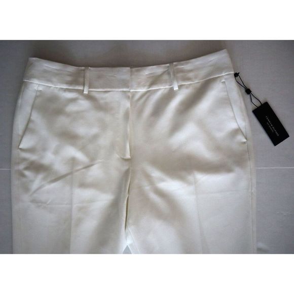 Tommy Hilfiger H25P0261 Women Sz 12 Ivory Hi-Rise Split Ankle Trouser Pants - Picture 7 of 12